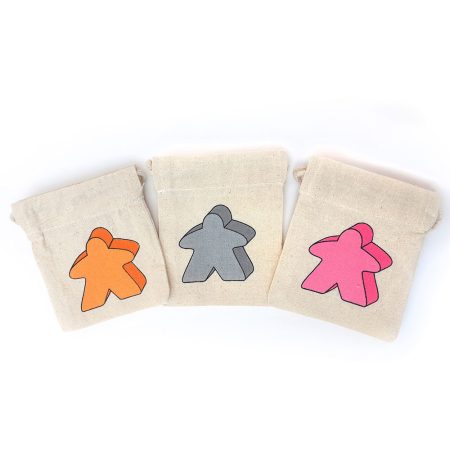 卡卡人收納布袋3入組 Meeple Bags Set of 3－3色入-8x10cm