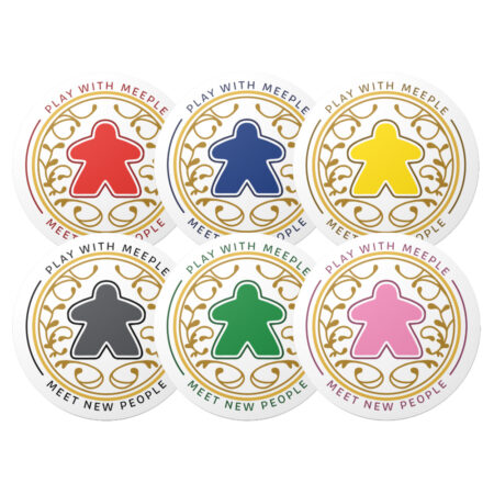 卡卡人啤酒杯墊組 - 大 - 6入 Meeple Beermats large set