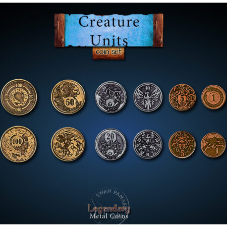 高質感金屬錢幣 - 神話系計數 Creature Unit 高質感金屬錢幣 - 神話系計數 Creature Unit